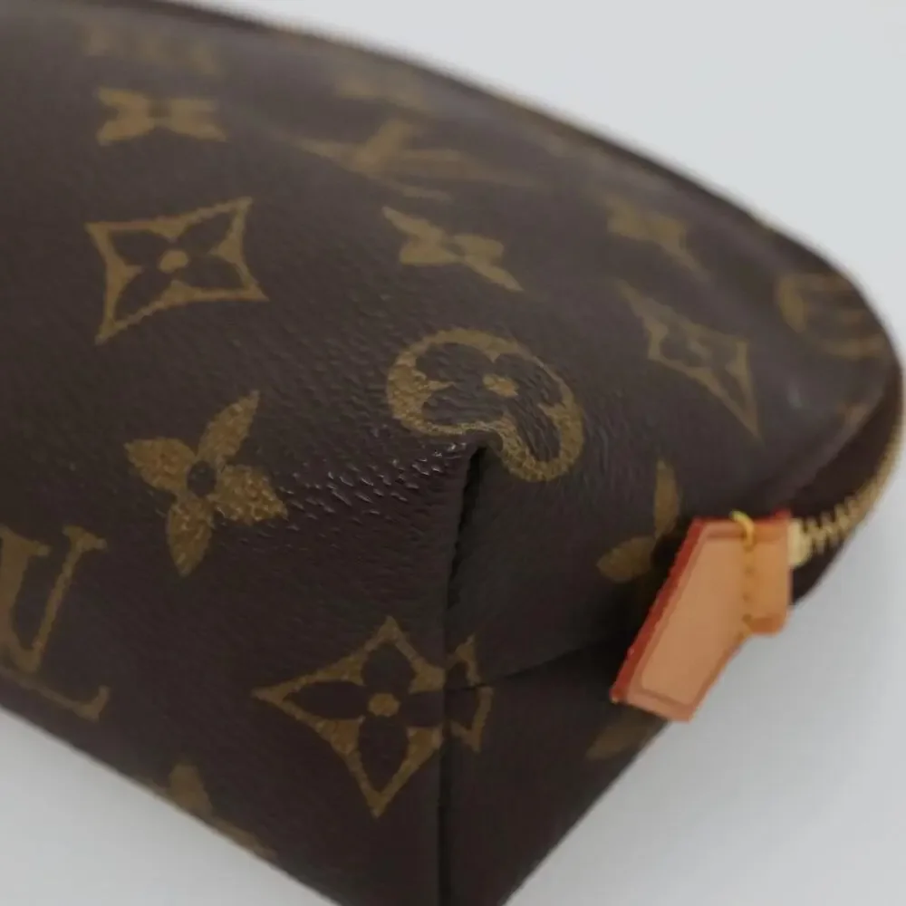 Louis Vuitton Monogram Pochette Cosmetic PM Pouch Brown